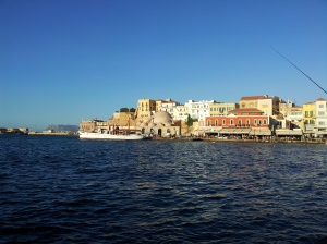 old Venetian port in old town Chania (Canea) 